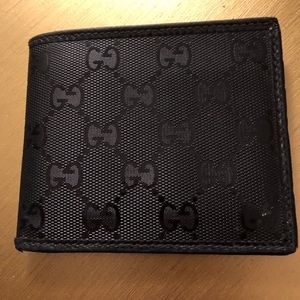 Men's Black GG Guccissima Wallet